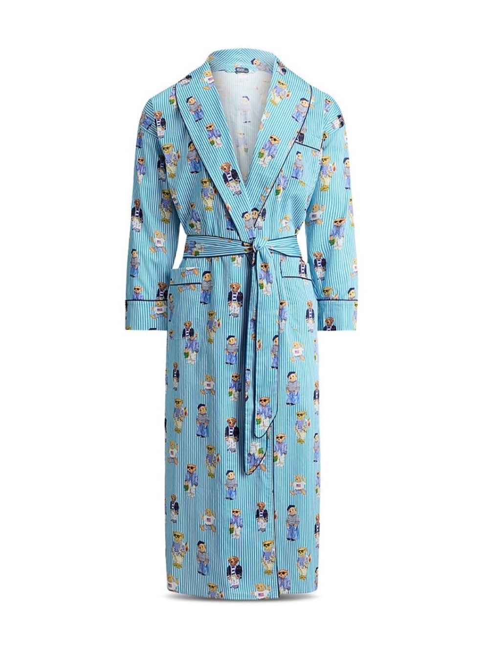 POLO RALPH LAUREN Heritage Polo Bear Robe in Aqua Mist Size Large/ X Large EUC